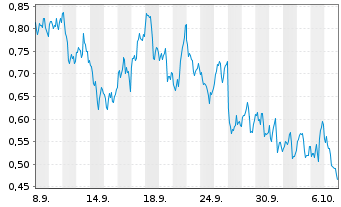Chart Mini Future Long Barrick Mining - 1 Monat