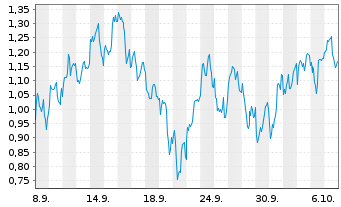 Chart Mini Future Long BP PLC - 1 Monat