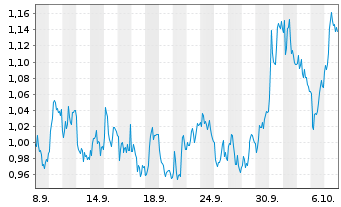 Chart Mini Future Short ING - 1 Month