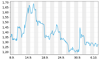 Chart Mini Future Long IBM - 1 Month
