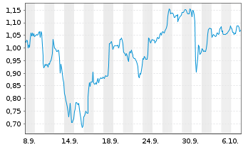 Chart Mini Future Short IBM - 1 Month