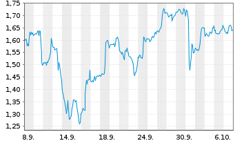 Chart Mini Future Short IBM - 1 Month