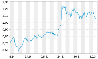 Chart Mini Future Short HelloFresh - 1 Month