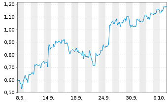 Chart Mini Future Short Standard Lithium - 1 Month