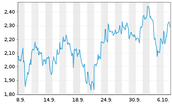 Chart Mini Future Short Baidu - 1 Monat