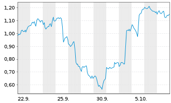 Chart Mini Future Long Tesla - 1 Monat