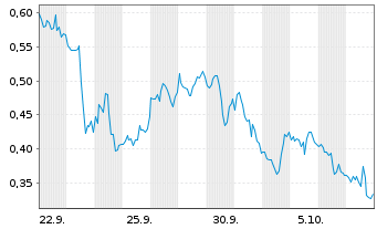Chart Mini Future Short Palantir - 1 Month