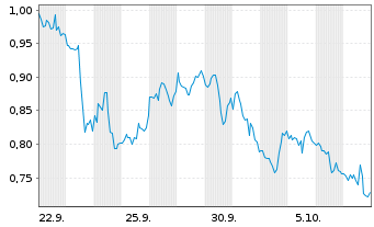Chart Mini Future Short Palantir - 1 Month