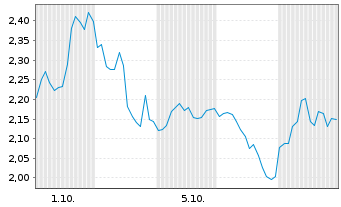 Chart Mini Future Short Bloom Energy - 1 Monat