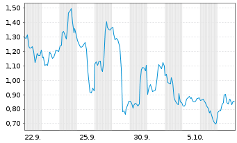 Chart Mini Future Short Bloom Energy - 1 Monat