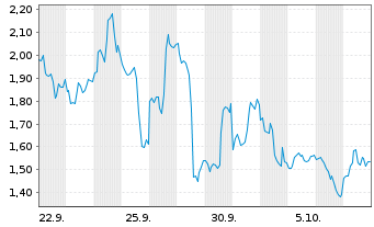 Chart Mini Future Short Bloom Energy - 1 Monat