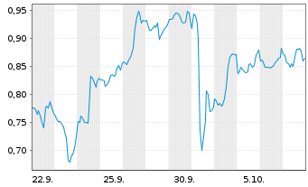Chart Mini Future Short IBM - 1 Month