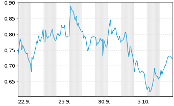 Chart Mini Future Short BHP - 1 Monat