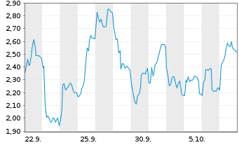 Chart Mini Future Short 2G Energy - 1 Monat