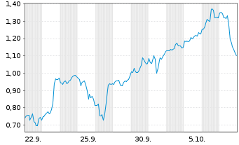 Chart Mini Future Long CrowdStrike Holdings - 1 Monat