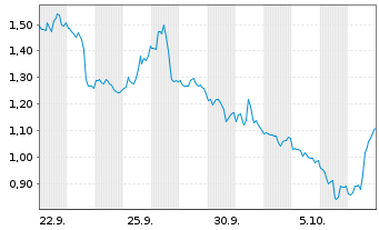 Chart Mini Future Short CrowdStrike Holdings - 1 Monat