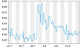 Chart Izertis S.A. - 1 Monat