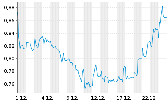 Chart Nueva Expresion Textil S.A. - 1 Monat