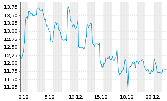 Chart CoinShares Digital Securities - 1 Monat