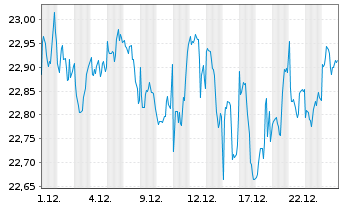 Chart JPM.ETFs(I)US Eq.Pr.I.A.ETF Acc. - 1 Monat