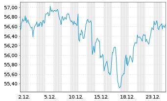 Chart HSBC S&P 500 UCITS ETF USD - 1 Monat