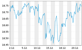 Chart Gl.X ETFs ICAV-S&P 500 Q.BFFR USD - 1 Monat