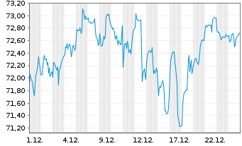 Chart iShsII-MSCI USA Islamic U.ETF USD - 1 Monat