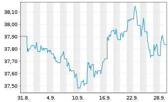 Chart InvescoMI2 US-T Bond ETF - 1 Month