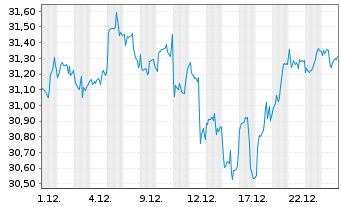 Chart GS ETF-GS AcBt.R Em.Mk.EQ.ETF - 1 Monat