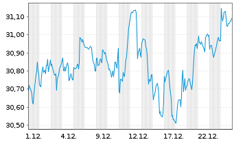 Chart HSBC ETFS-US Sust.Equity - 1 Monat