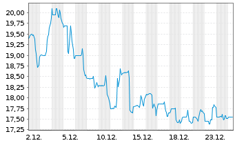 Chart Stevanato Group S.p.A. - 1 Monat