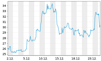 Chart WisdomTree Comm. Securit. Ltd. Und.2X DAILY - 1 Month