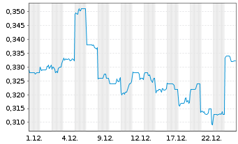 Chart West China Cement Ltd. - 1 Monat