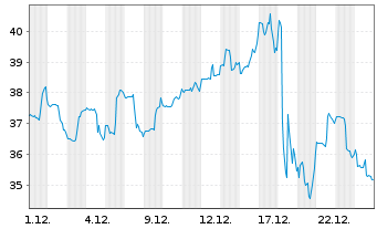 Chart Birkenstock Holding PLC - 1 Monat