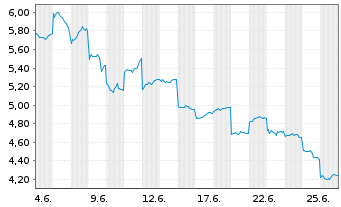 Chart ExaWizards Inc. - 1 Monat