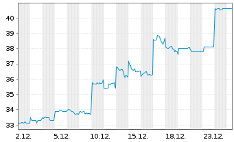 Chart Dowa Holdings Inc. - 1 Monat