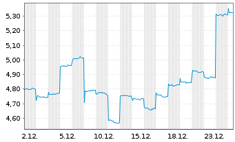Chart Nanshan Aluminium Int.Hldg.Ltd - 1 Monat