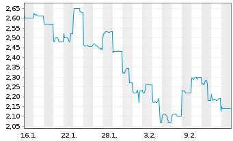 Chart WeRide Inc. - 1 Monat
