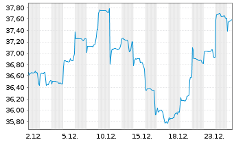 Chart JPMorgan-JF Taiwan Fund Actions Nom. A o.N. - 1 Monat
