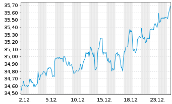 Chart G.Sachs Fds-GS Eur.CORE Equ.P. Reg. Sh.(EUR)Acc.oN - 1 Monat