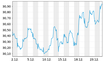 Chart Fidelity Fds-Eur.Sm.Cos.Fd. Reg. Sh. A Acc. EUR oN - 1 Monat