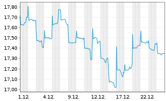 Chart BGF - China Fund AN  A2 USD oN - 1 Month