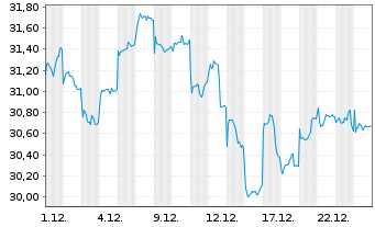 Chart Xtr.Har.MSCI Ch.Tech 100 ETF - 1 Monat