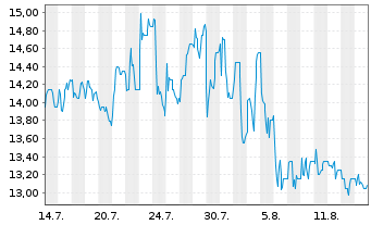 Chart lastminute.com NV - 1 Monat