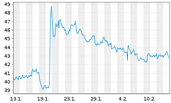 Chart Qiagen N.V. - 1 Monat