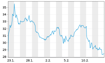 Chart CSG N.V. - 1 Monat