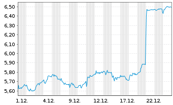 Chart Rana Gruber ASA - 1 Monat