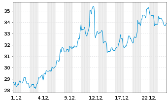 Chart ACM Research Inc. - 1 Monat