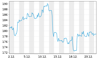 Chart Autonation Inc. - 1 Monat