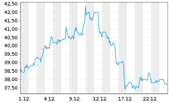 Chart Benchmark Electronics Inc. - 1 Monat